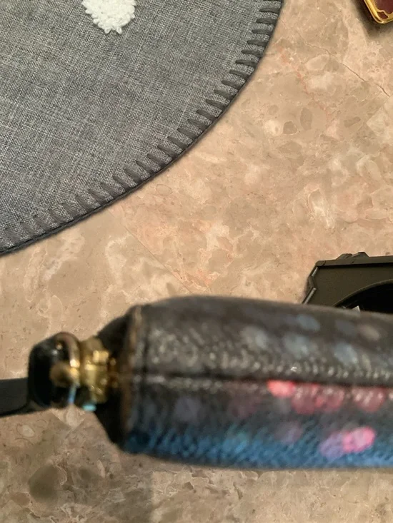 Tory Burch Black Wallet with Multicolor Speckle Print - Picture 13 of 14